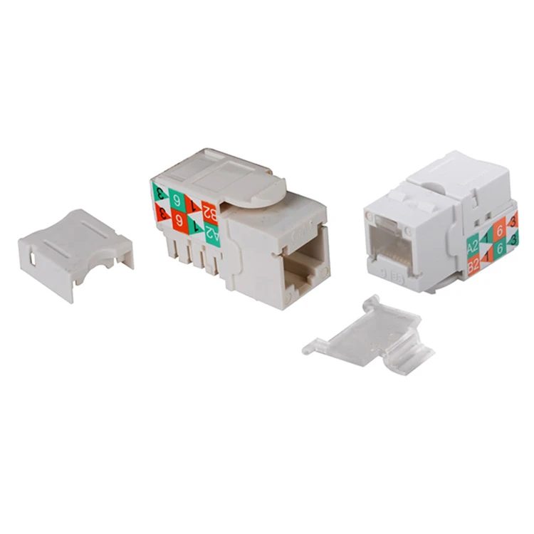 Category 6 Patch Panel Face Plate Modular Plug 180 Degree Cat6 AMP Krone RJ45 Keystone Jack