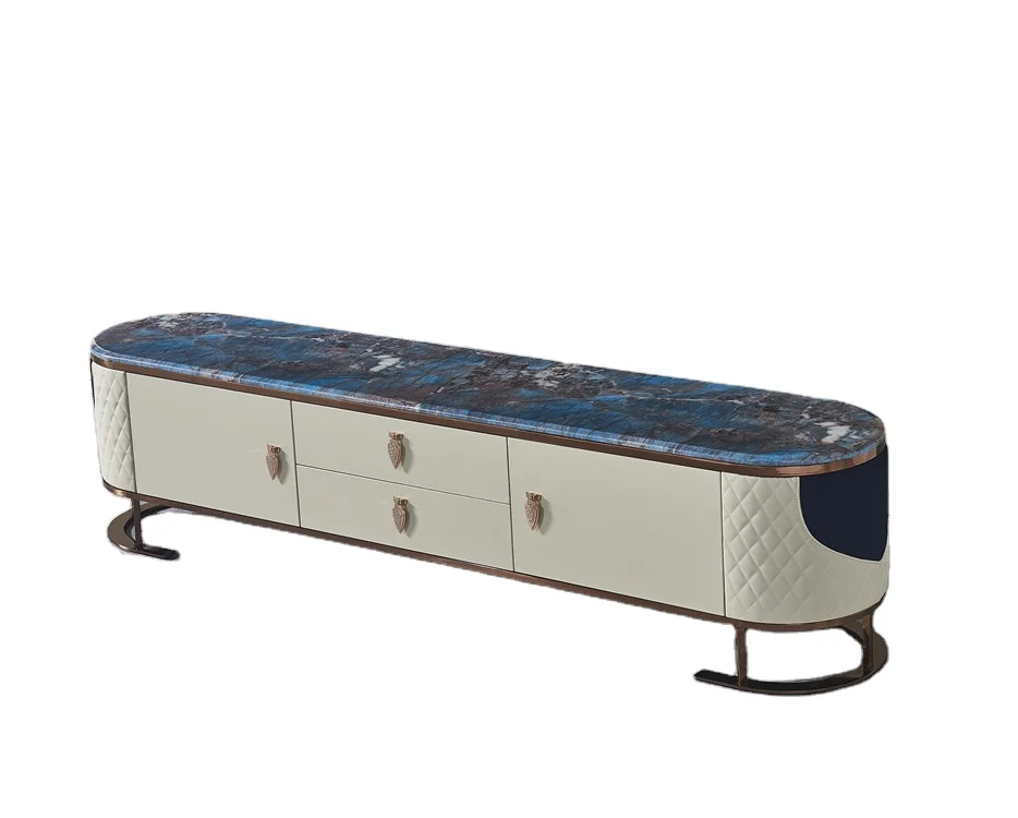 Customized Size Nordic Style Top Quality Teak Wood Tea TV Cabinet Set