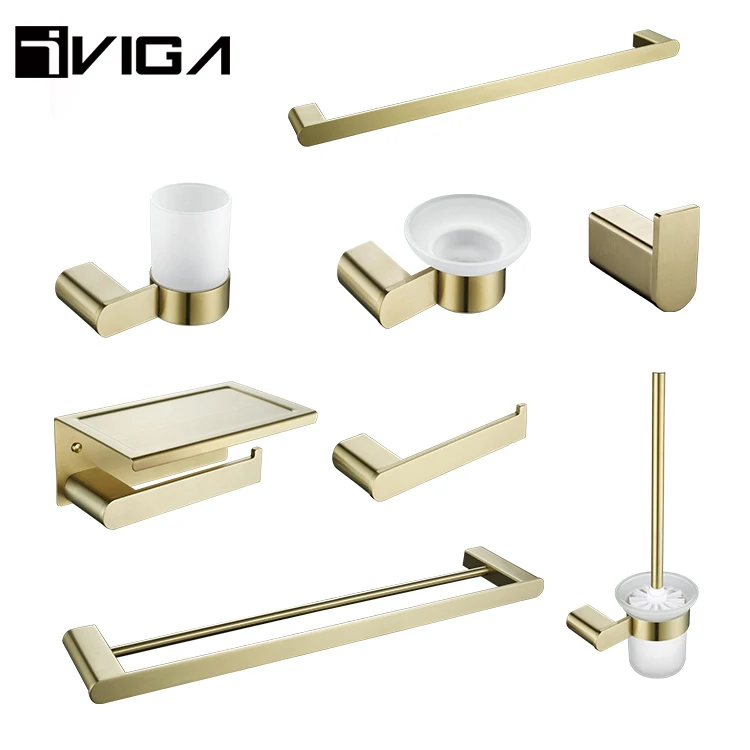 Modern Brushed Gold Soap Dish Hotel Bathroom Accessories Stainless Steel Golden Brushed Nickel Soap Dish