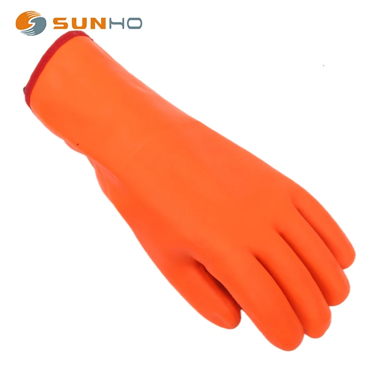 SunnyHope factory wholesale extended bonded sleeve thermal gloves PVC waterproof gloves GOOD QUALITY