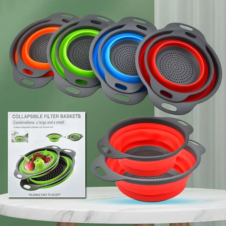 New product 2023 Good Quality Set Sink Colanders And Basket Collapsible Strainer