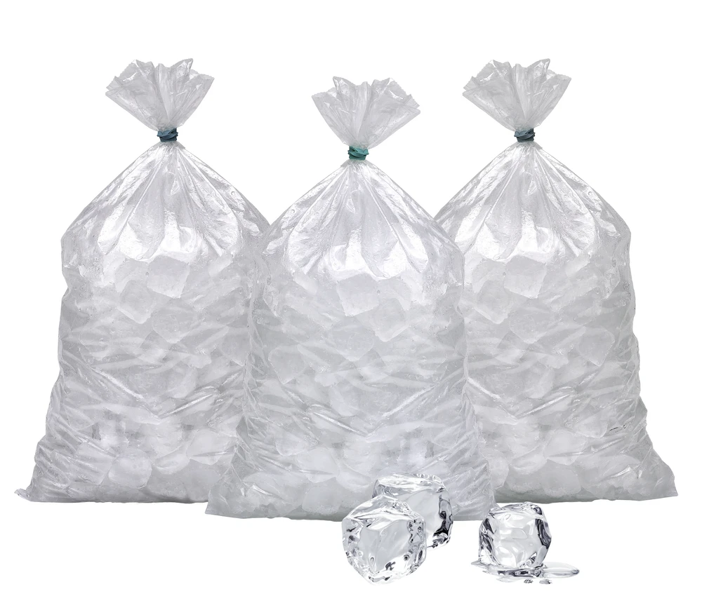 Printed Ice Bags 5kg Clear Ice Cube Packaging Bags With Customize Logo