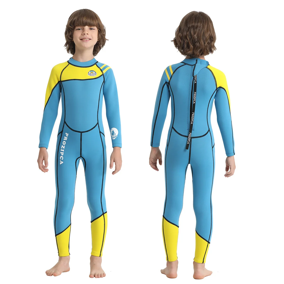 Colorful 2.5mm Neoprene Kids one Piece back Zip Wetsuit Beach Diving Neoprene  Wetsuit For Kids Children