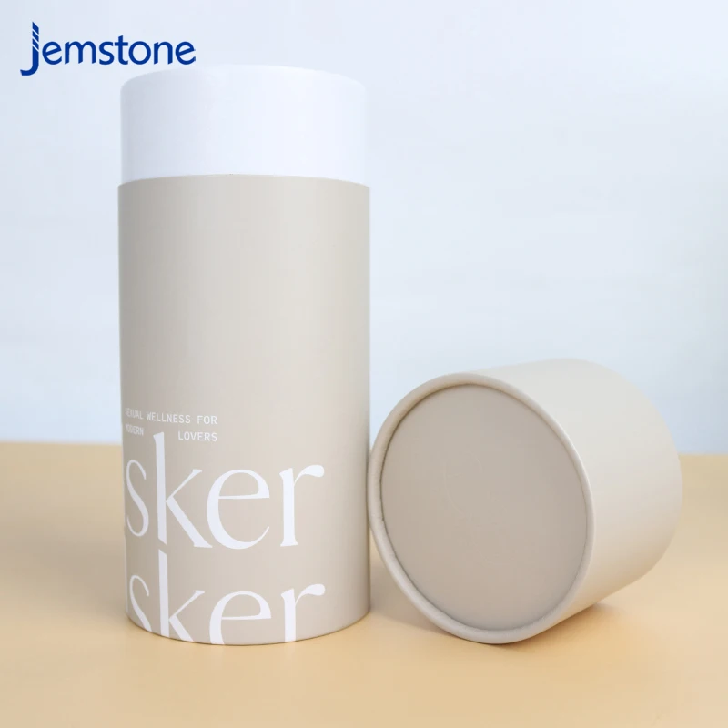 Custom Printing Biodegradable Cylinder Paper Cardboard cylindrical hard cardboard boxes tube package