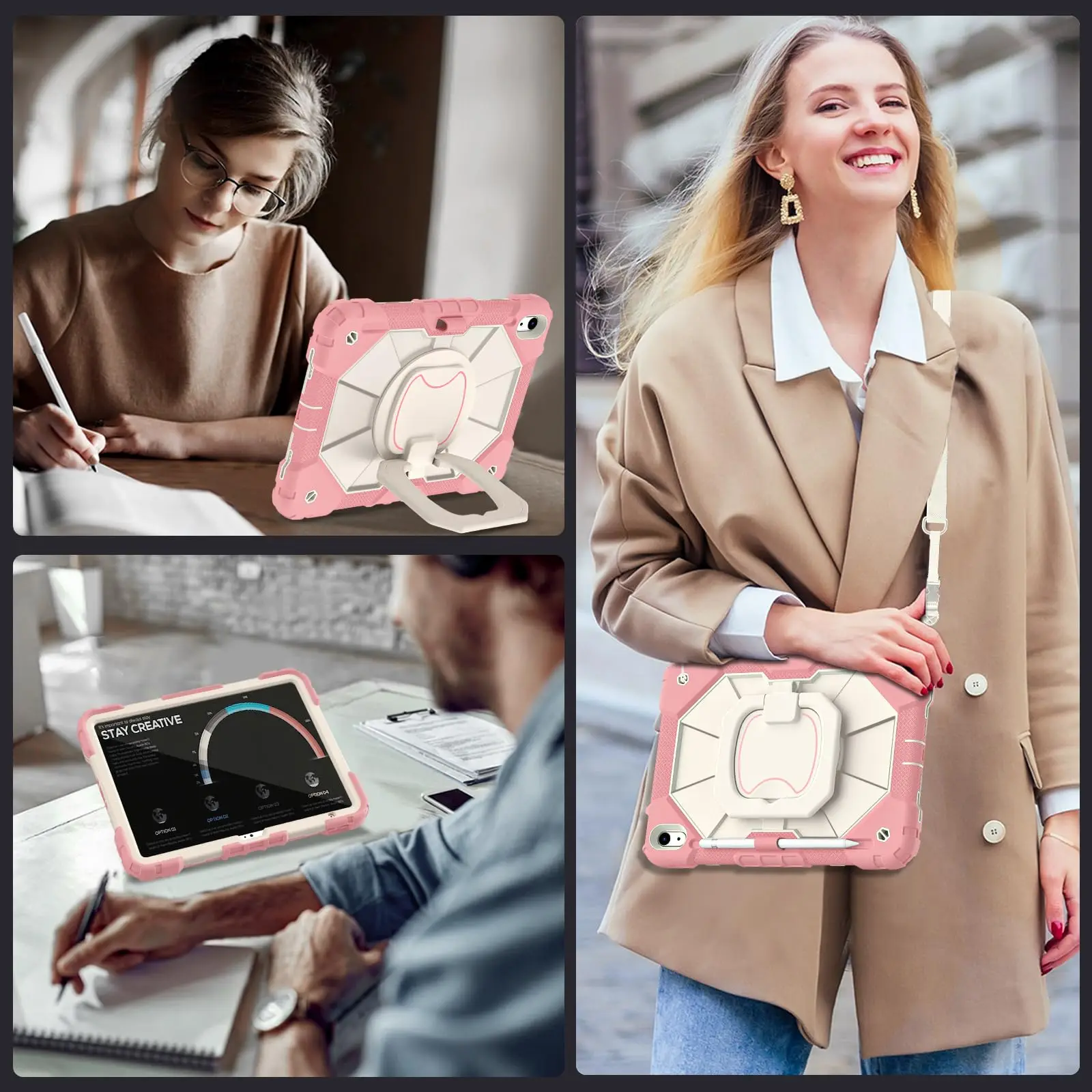 For iPad gen 6 7 8 9 10 case kids shock proof 360 Degree Rotating Silicon Tablet Covers & Cases for ipad 9 10 generation Case