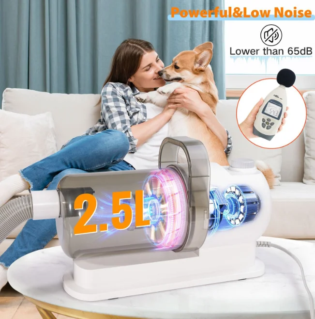 Electric Dog Kit Strong Suction Cat Dog Pets Grooming Tools Set electric pet hair comb vacuum cleaner pet hair remover block