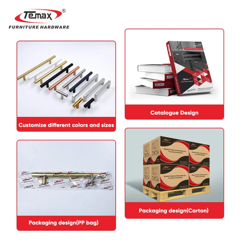 Temax Multi-color Door Handles With Golden FeetCabinet Pulls and Knobs Wardrobe Hardware