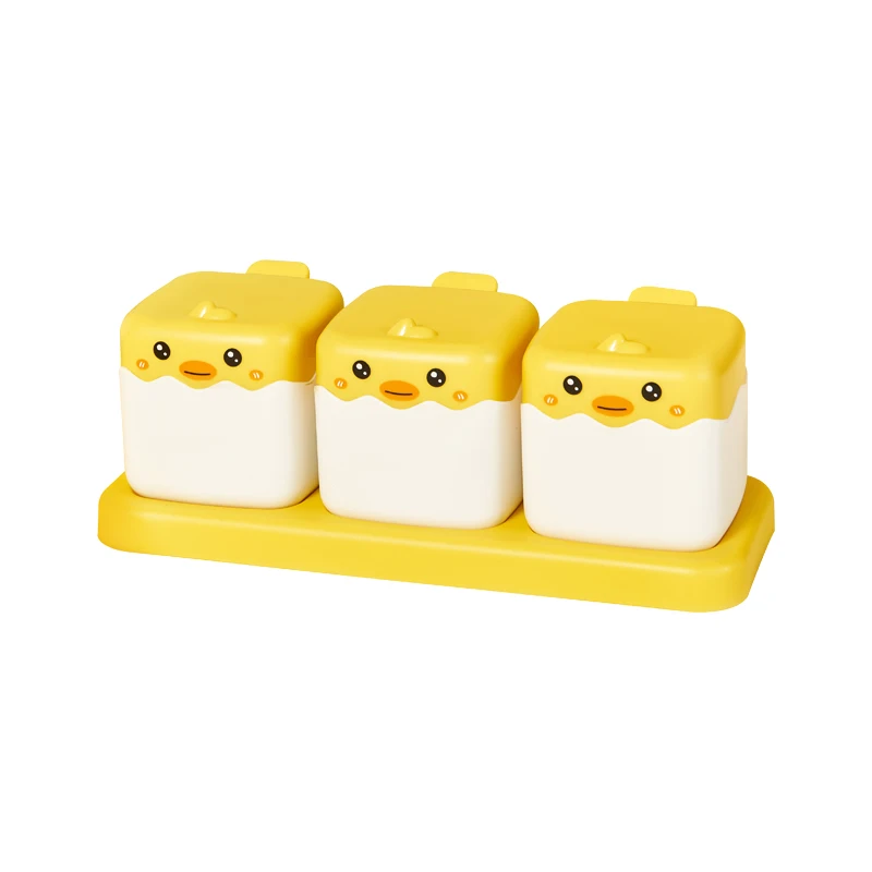 Кухонная бытовая коробка для специй 4 в 1, пластиковая коробка для специй