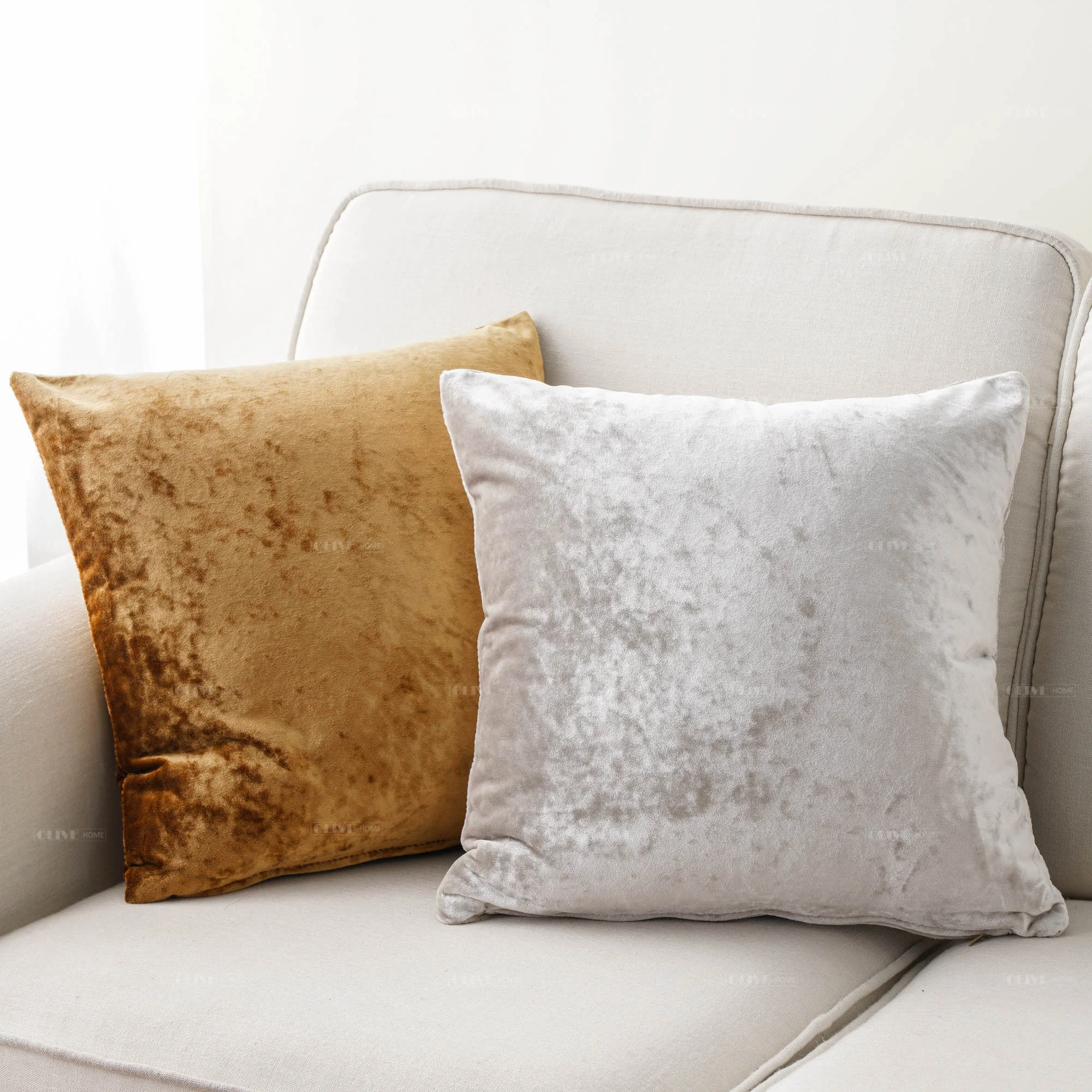 Decorative Throw Pillow Covers Glitter Velvet Handmade Pleated Design Soft Solid Square Pillow Case