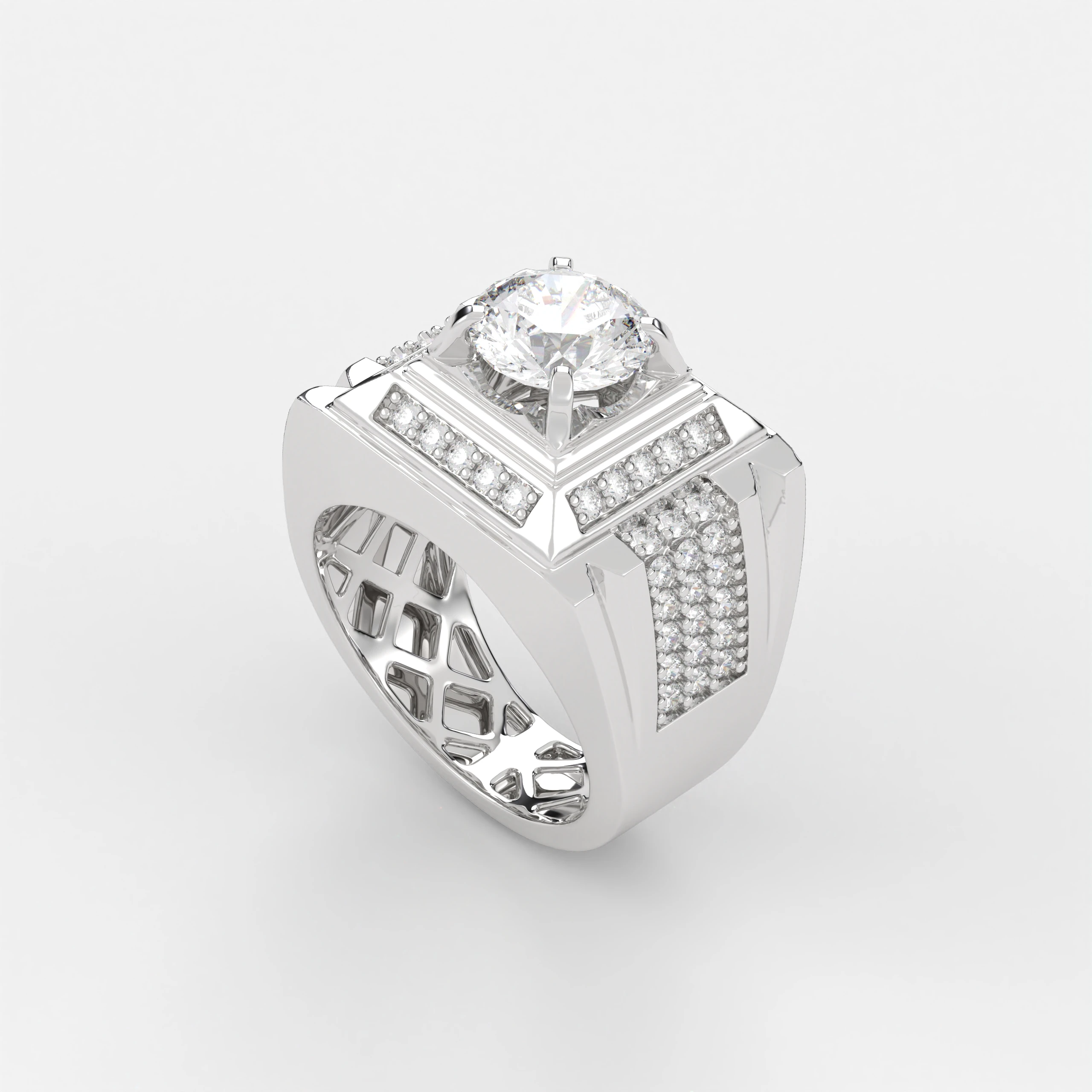 Men Fashion Luxury Silver Jewelry Ring Light Smart Rings Ruby For OEM ODM Manufacture From Vietnam Customize Diamond Fine Ring