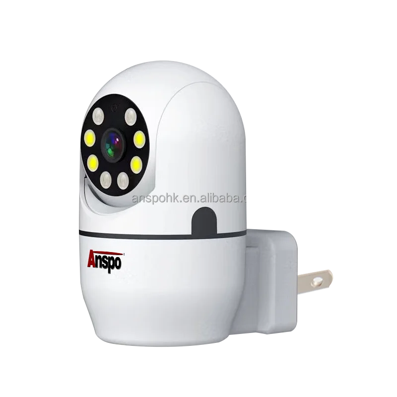 Smart Auto tracking WiFi camera 3MP socket surveillance camera Anspo 1080p wireless pet monitor security camera baby monitor