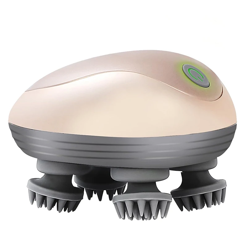 Electric Waterproof Handheld Head Scratcher Promotes Hair Growth Smart Scalp Massager