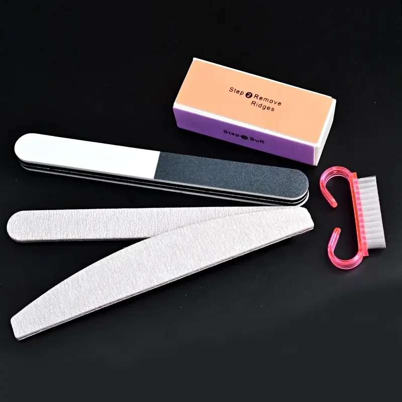 Different Shape Nail File Professional Manicure Tools For Poly Nail Extension Gel and Acrylic Nails Tools Suit for Home Salon