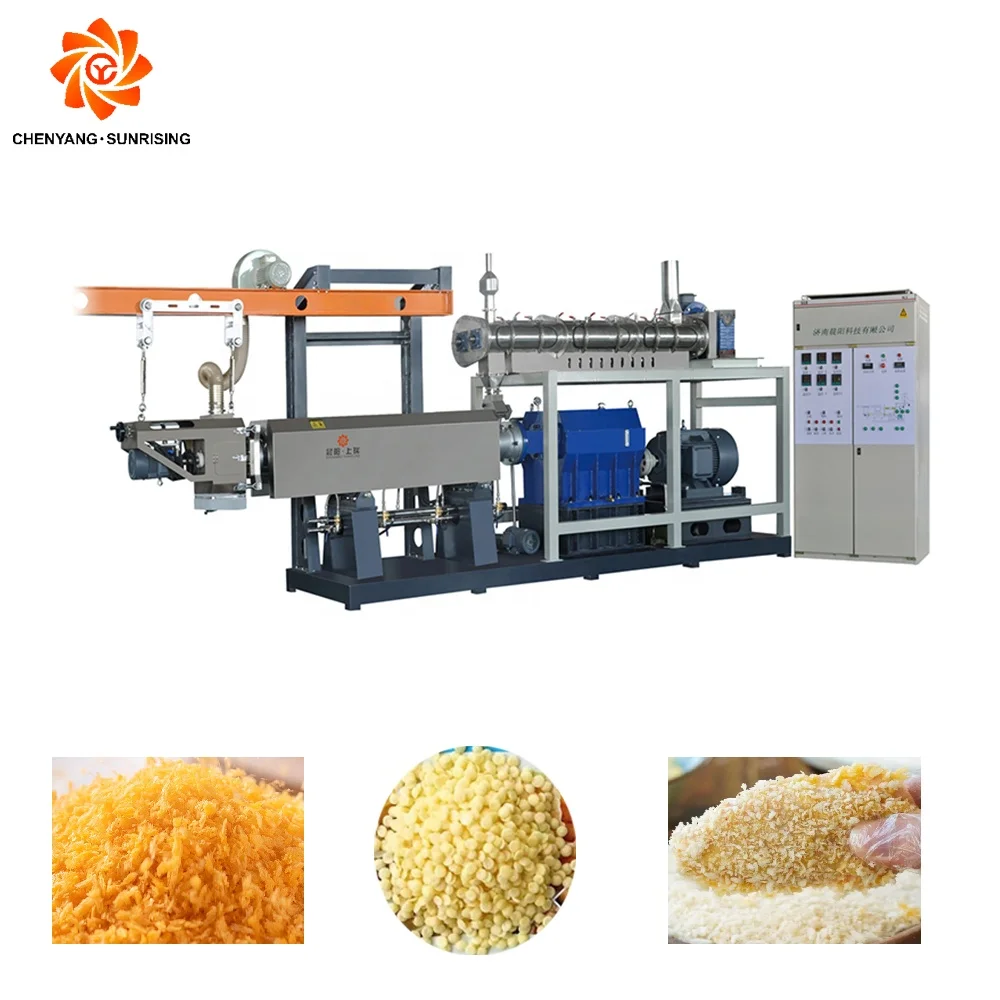Automatic production line extruder 100-500kg/h panko bread crumb making machine