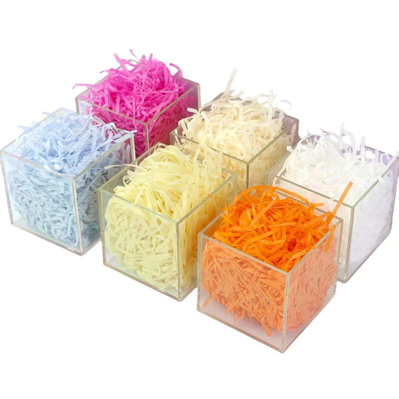 Ready To Ship 50g/bag Colorful Shredded Crinkle Paper Raffia Candy Boxes DIY Gift Box Filling Material