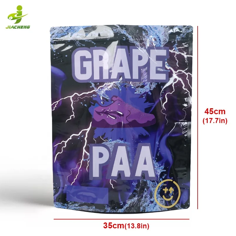 Large 30*40 waterproof clothes packaging aluminum resealable zipper mylar stand up pouch for shoes / jacket