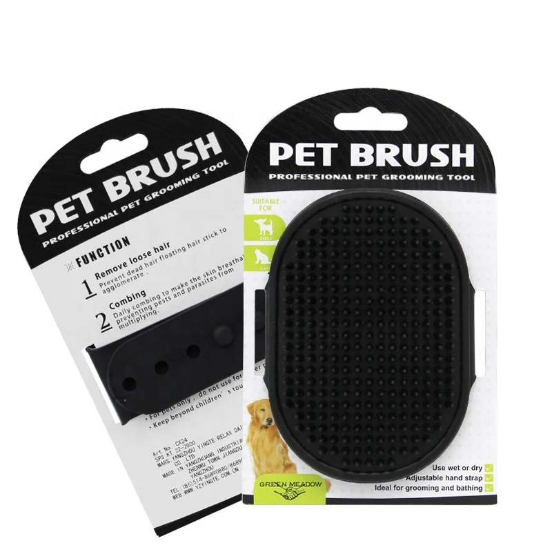 
Factory Wholesale Multifunction Quality Soft Rubber Pet Bath Hair Remover Brush Cat Dog Massage Washing Brush 