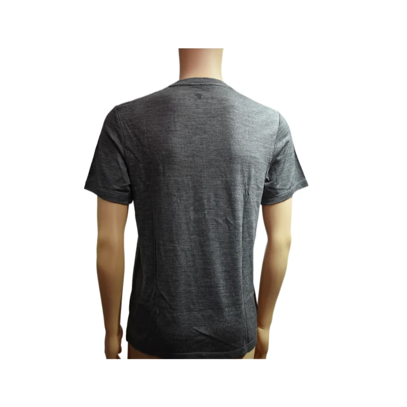  100% Merino Wool Shirt short Sleeve Thermal Plain Round Neck