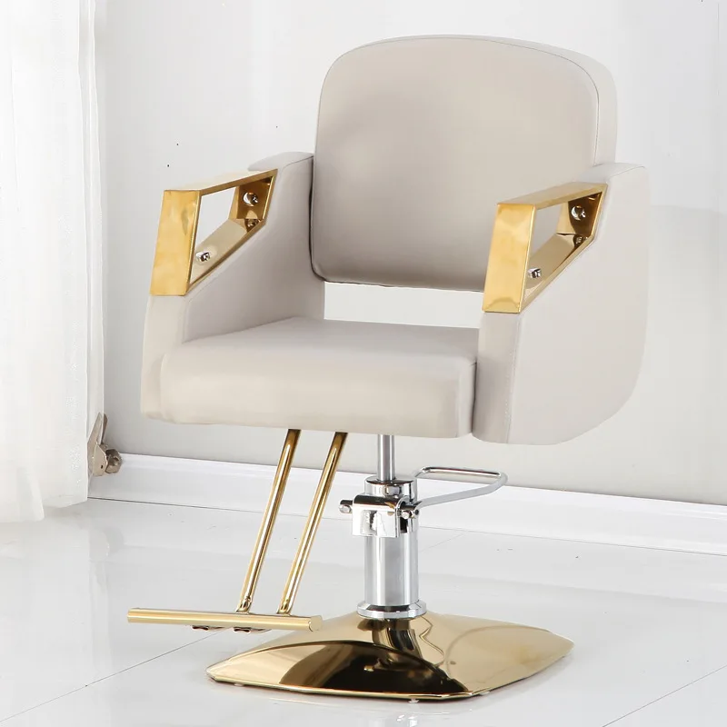 Classic Style Barber Chair Hair Equipment Beauty Salon And Classic High-End Salon Chair Black And Gold Barber Chair