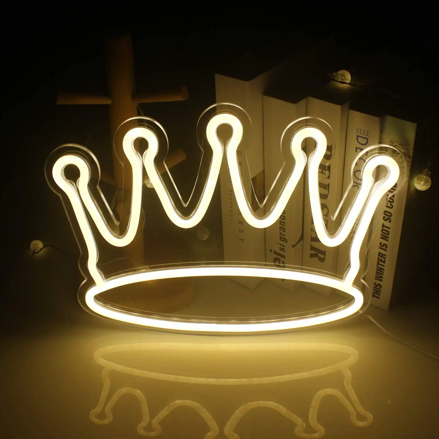 Weicao Crown светодиодная неоновая вывеска с регулируемой яркостью 5 В USB королевская шляпа светодиодные огни неоновые вывески для мальчиков и девочек спальня подарок на день рождения