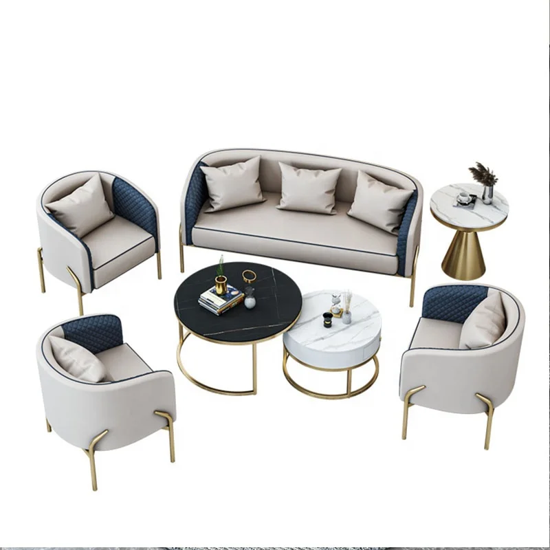 Hot sale new design luxury office furniture reception room casual sofa sets