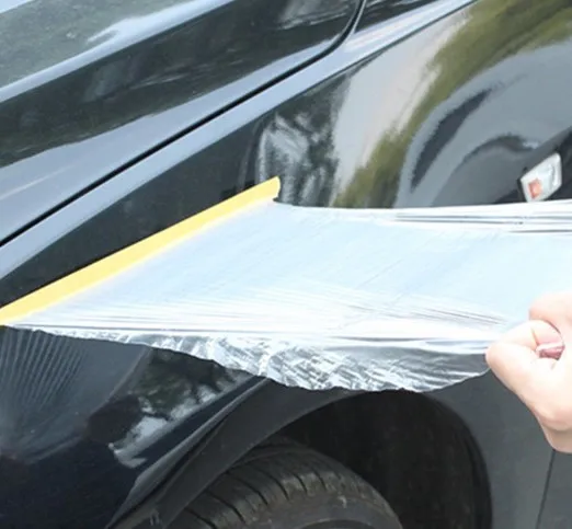 Pre Taped Protective Overspray Car Masking Cover Plastic Film Automotive Paint Auto Painting Masking Film for Spray Painting