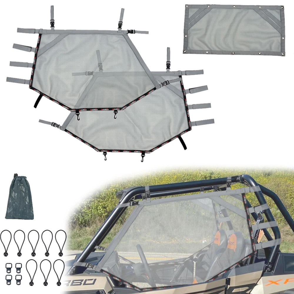 ATV/UTV Parts & Accessories Window Shade Shield Net Cover Mesh Guard ATV Door Scratch Prevention For Polaris RZR PRO 2020