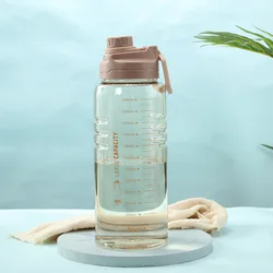 High Temperature Resistant Transparent Sport Cup Plastic Fitness Portable Travel Water Bottle