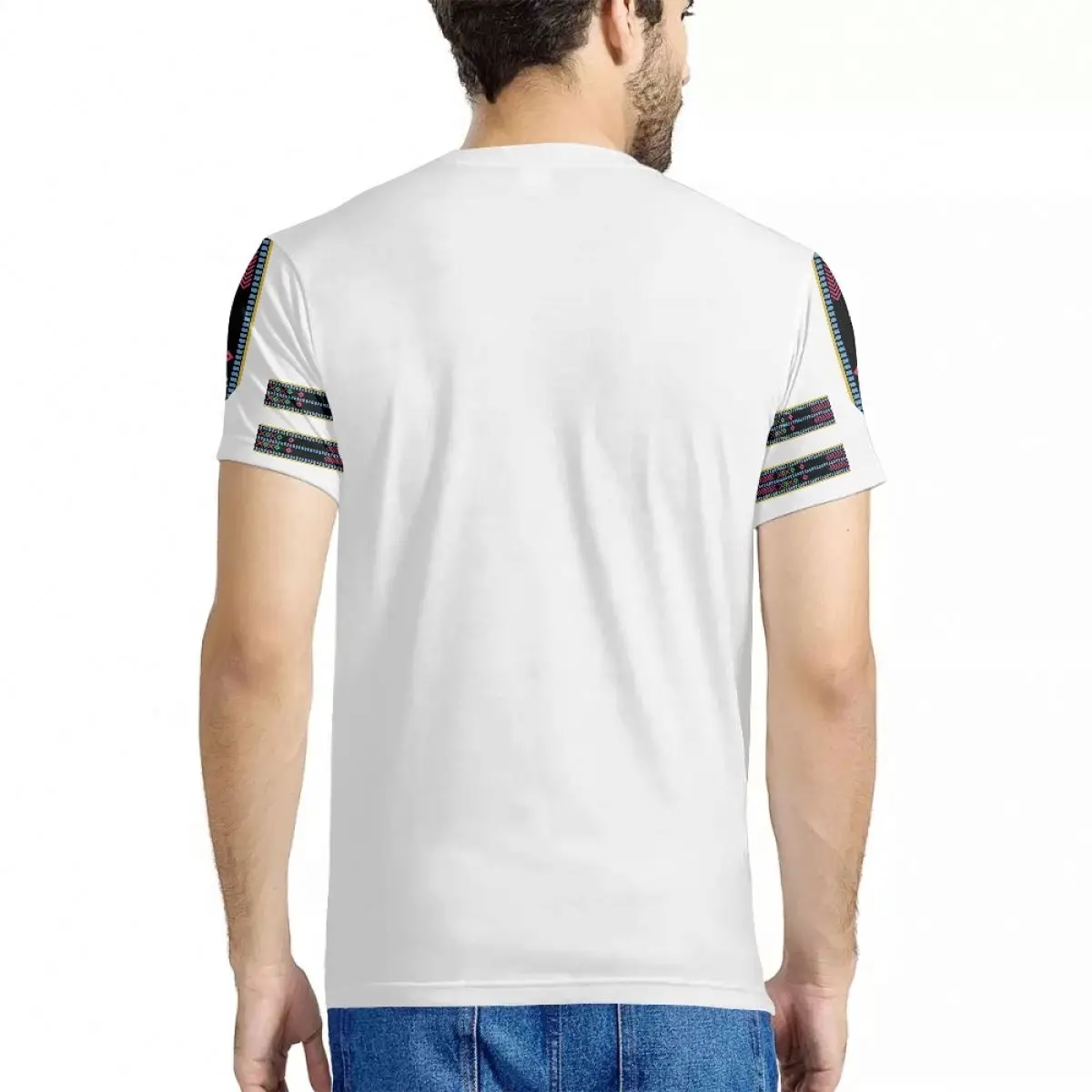 White Ethiopian Flag Cross Crewneck T Shirt Luxury Gym Clothes Ethiopia Shirts for Men Sportswear Summer Casual Custom Tees Bulk