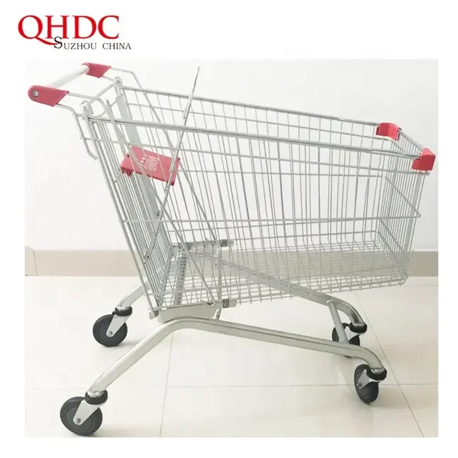Good quality large capacity metal retail shopping hand trolley cart