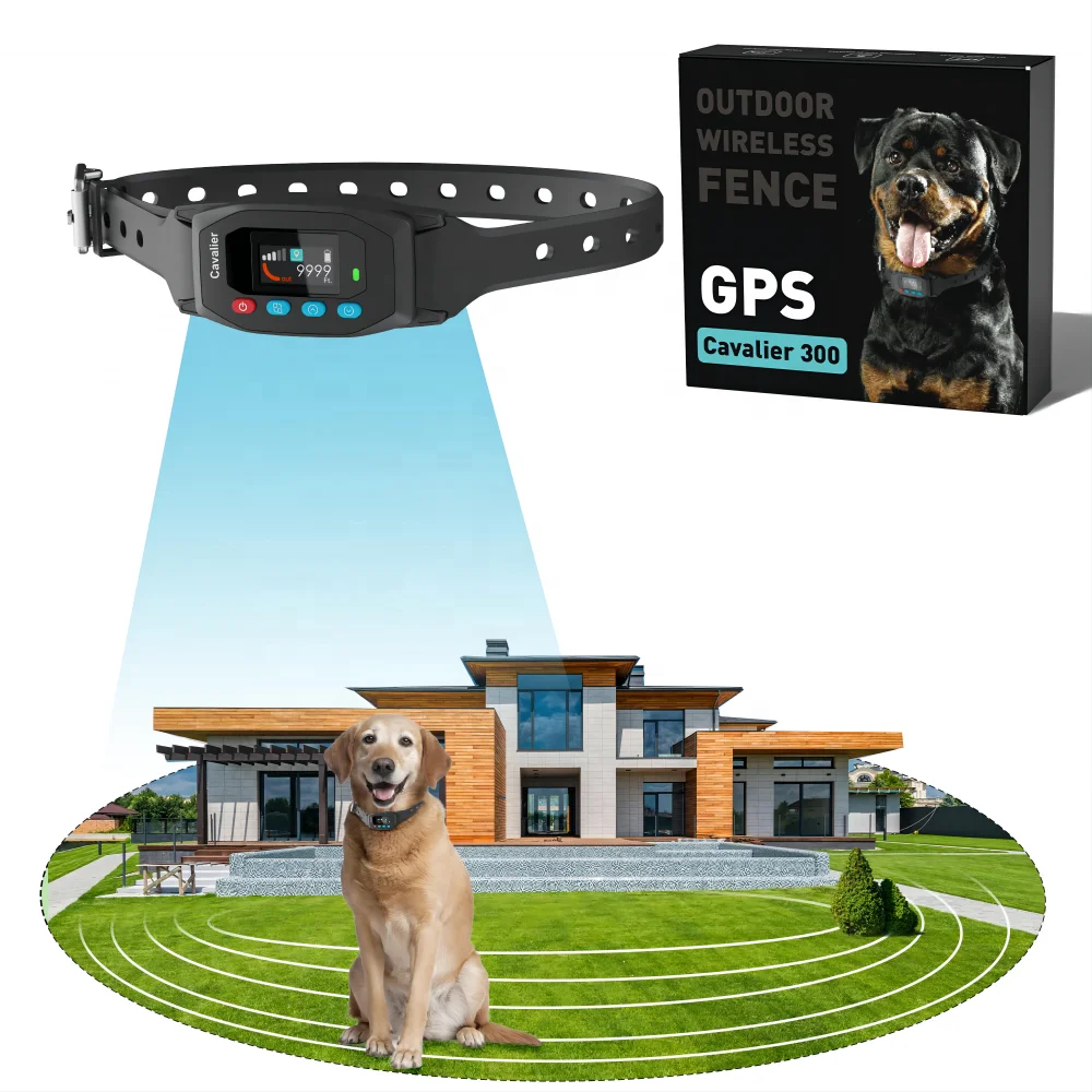 New IPX7 Dog Fencing Collar GPS Wireless Fence Rechargeable Invisible Electric Dog Fence System Outdoor For Dogs With GPS