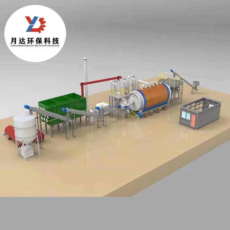 Automatic Control 10 tons batch pyrolysis plant with new type cooling system