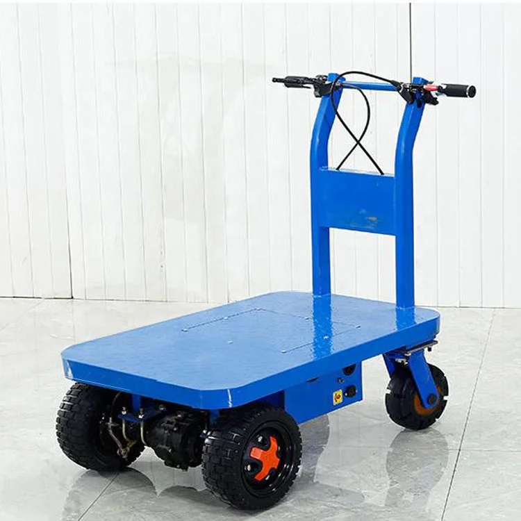 Garden Material Handler Electric Four Wheel Trolley with Pneumatic Wheels
