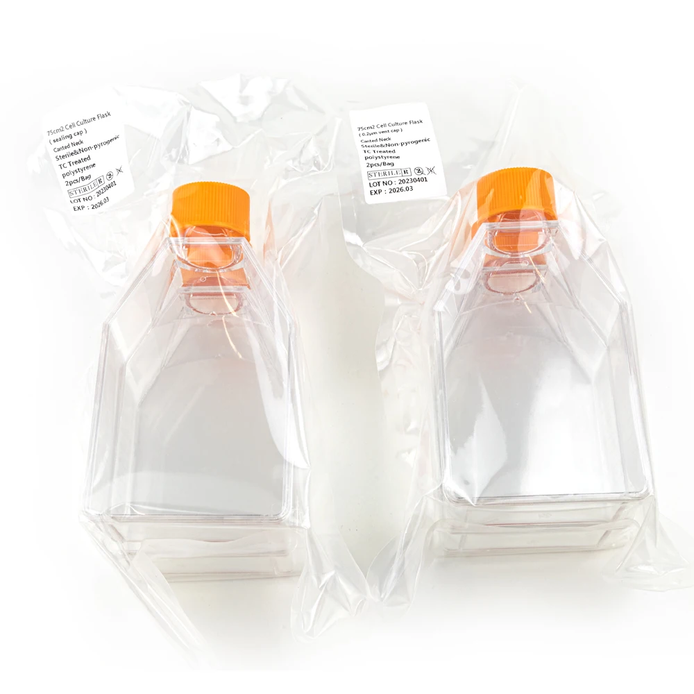 China Chemistry Lab Supplies Sterile Disposable Conical Erlenmeyer Shake Cell Culture Flask