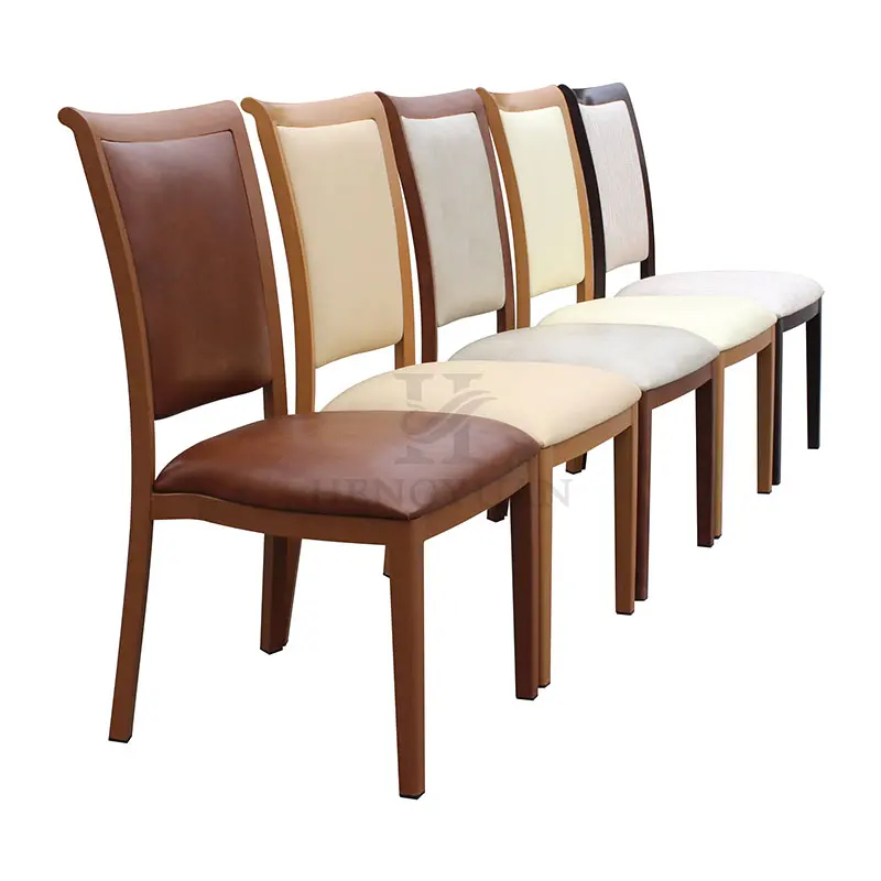 Aluminium Armless Fabric Dining Chairs Breakfast Bar Coffee Shops Cafe Restaurant Chairs