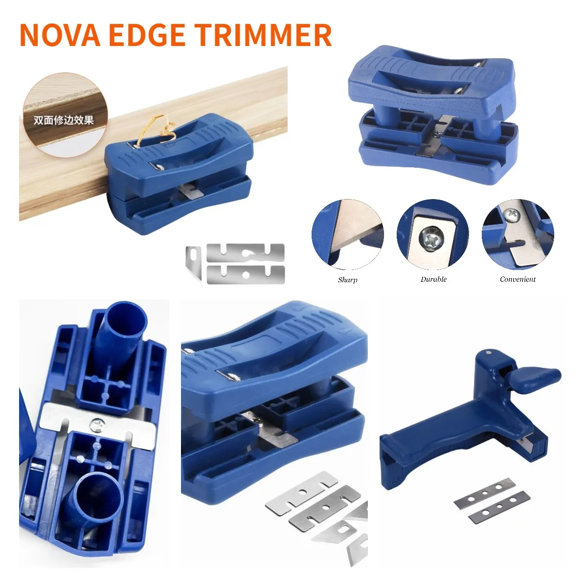 High Quality Manual Double Trimmer Banding Machine Set Wood Trimming Woodworking Tool for Deburring PVC Unpainted Board Scraper