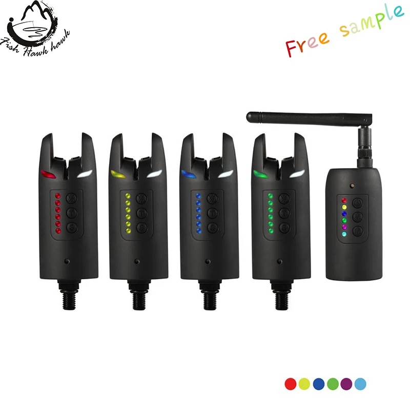 Новый дизайн, светодиодная подсветка для ночной рыбалки, беспроводной комплект сигнализации для ловли карпа 4 + 1