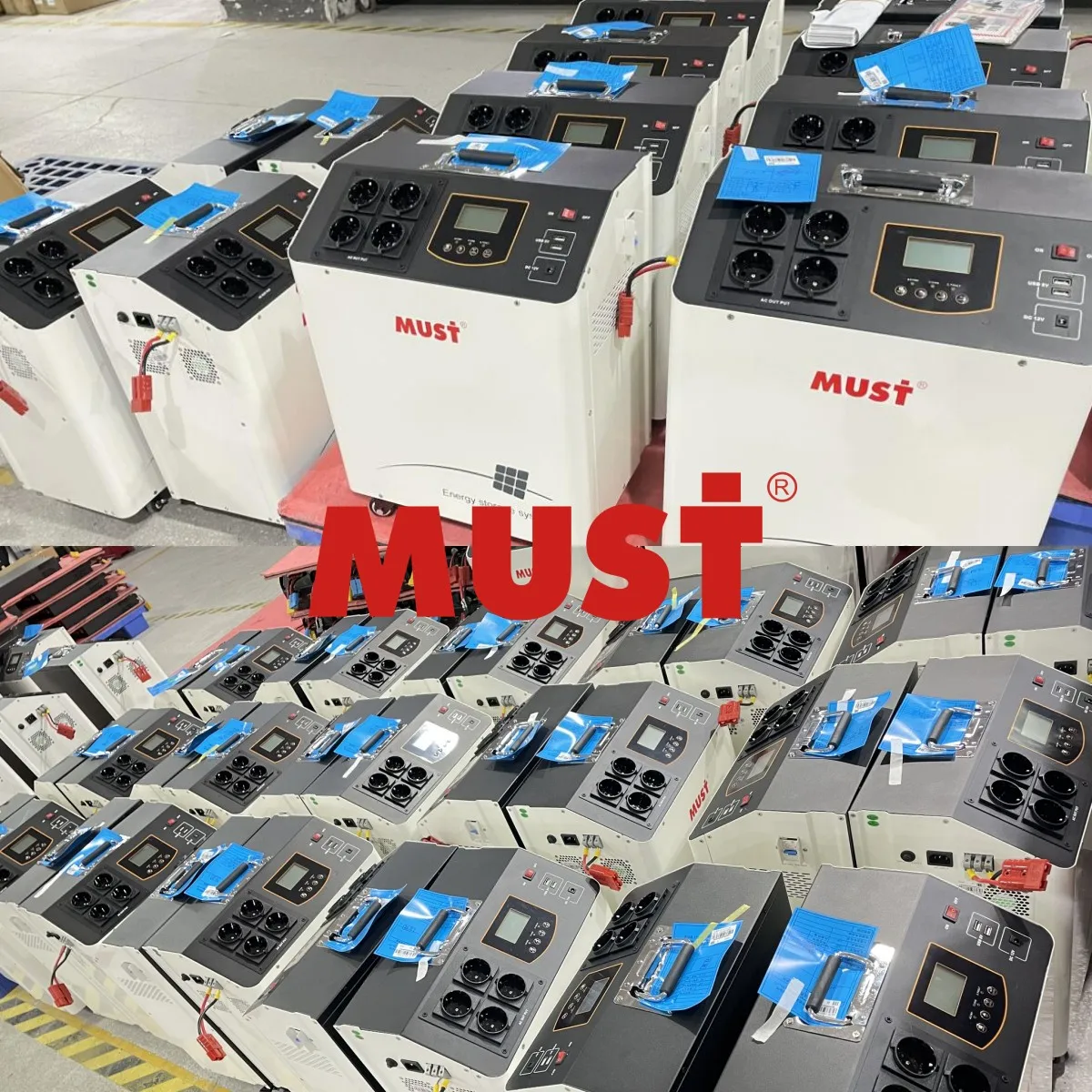 MUST House Portable Energy 1.5kw 5kw 3kv Home Back Up Hybrid Power Off Grid Batteries For Solar System Inverter Euro Stock