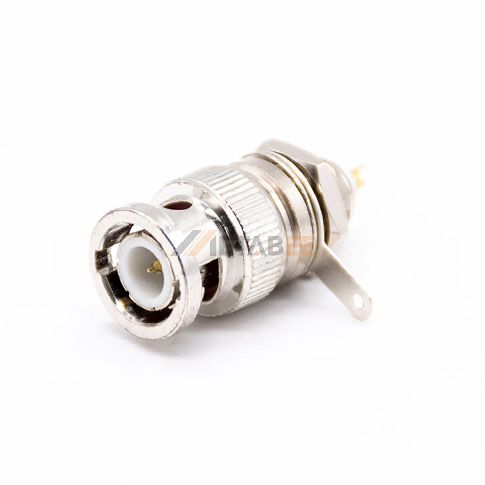 Straight BNC Male Plug Solder Type Connector for CCTV