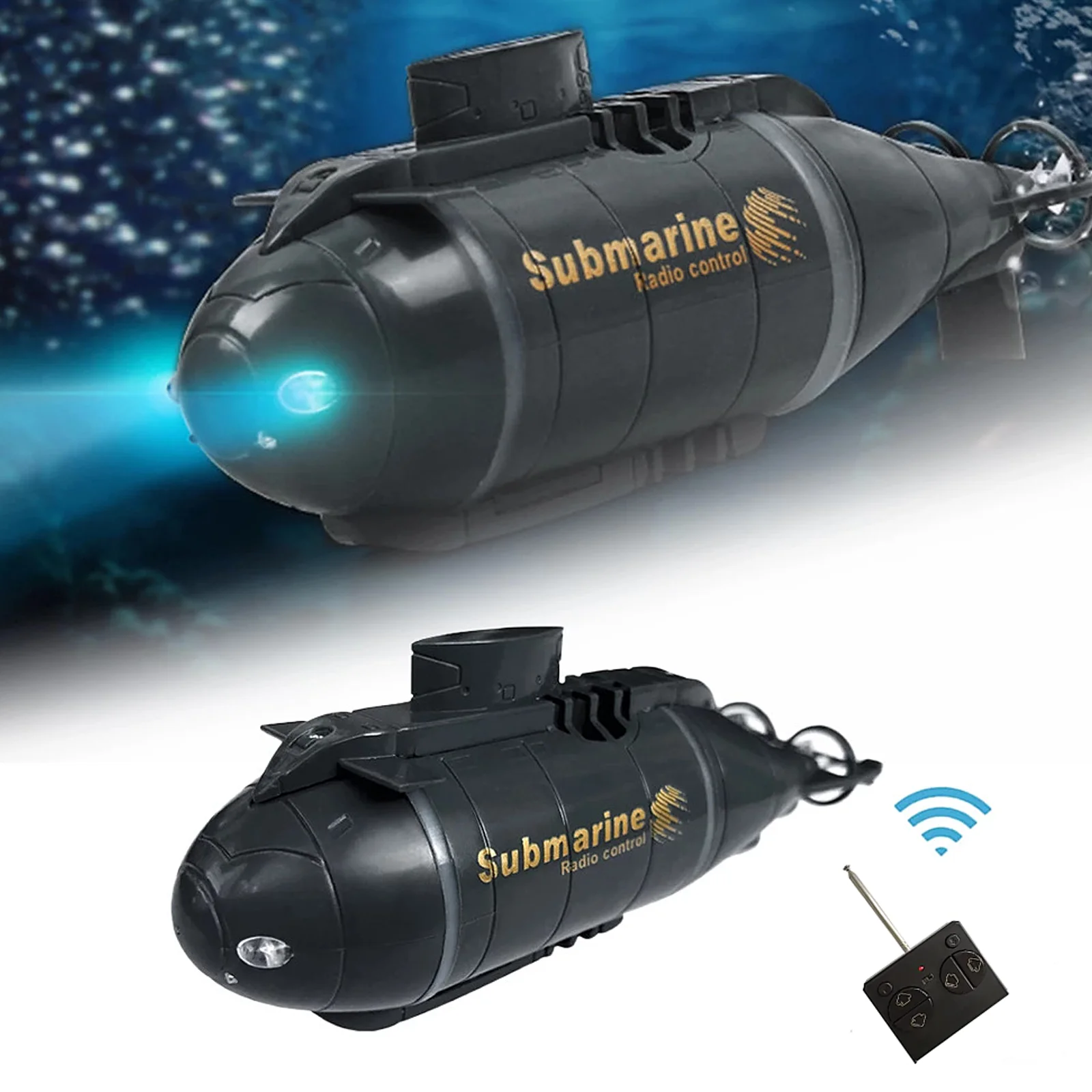 control in the water2022 mini 6ch subarine With LED Light Speed Boat Remote Control Pigboat Toy Simulation Model Gift Kids Toys