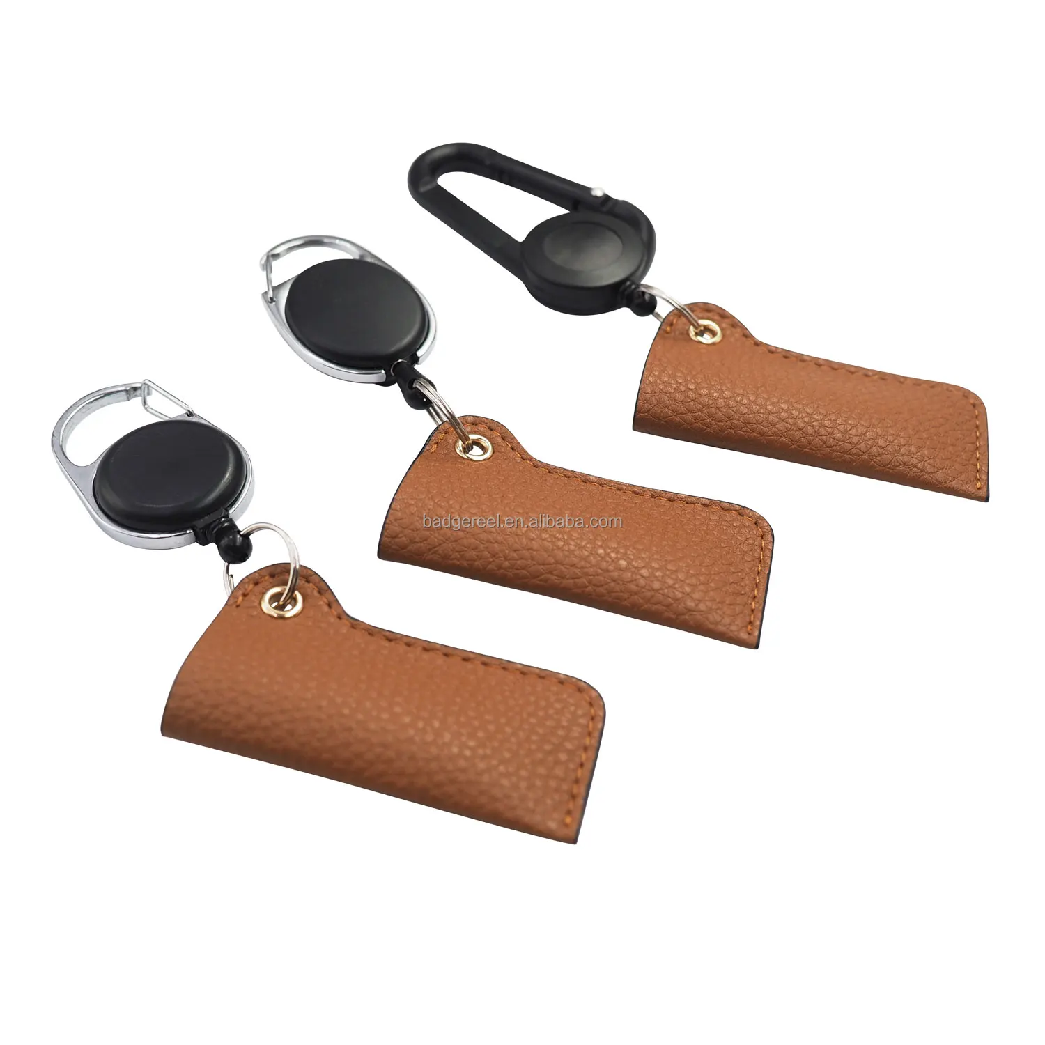 Выдвижной карабин, держатель для удостоверения личности с кожаной зажигалкой. Поводок брелок для ключей катушка для йо-йо
