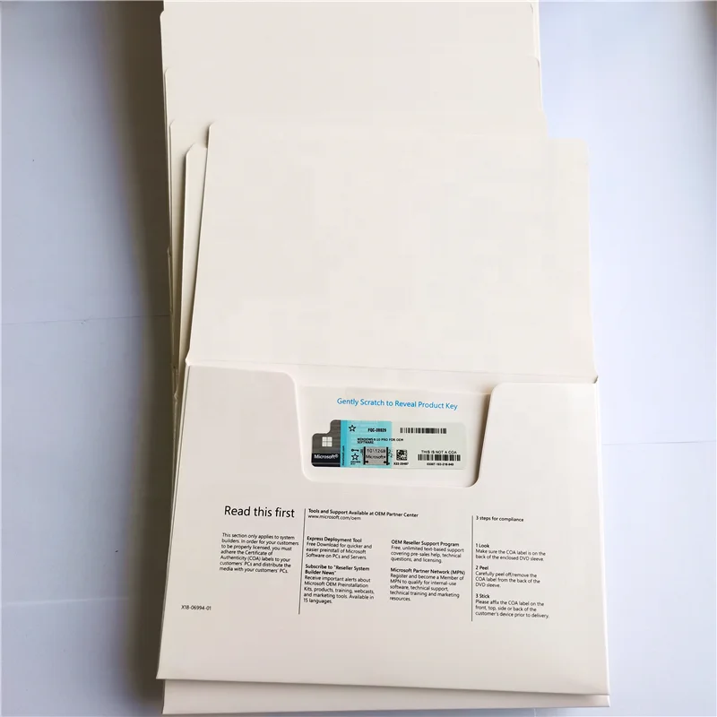  Б/у по всему миру multi-язык Microsoft Windows 10 Pro DVD сумка для компьютера программное обеспечение Oem microsoft ключа Win