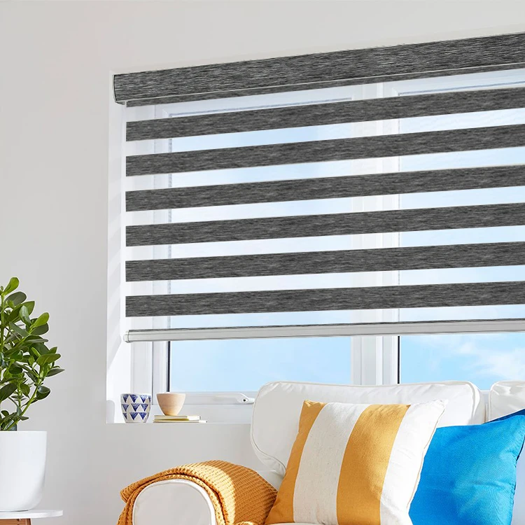 Motorized Roller Zebra Blinds Sahdes Remote Control Wifi blinds window zebra roller Blinds