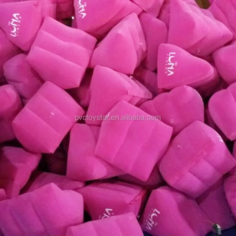 Fashion popular portable folding inflatable flocked triangle wedge cushion backrest beach chair pillow inflatable flocked Wedge