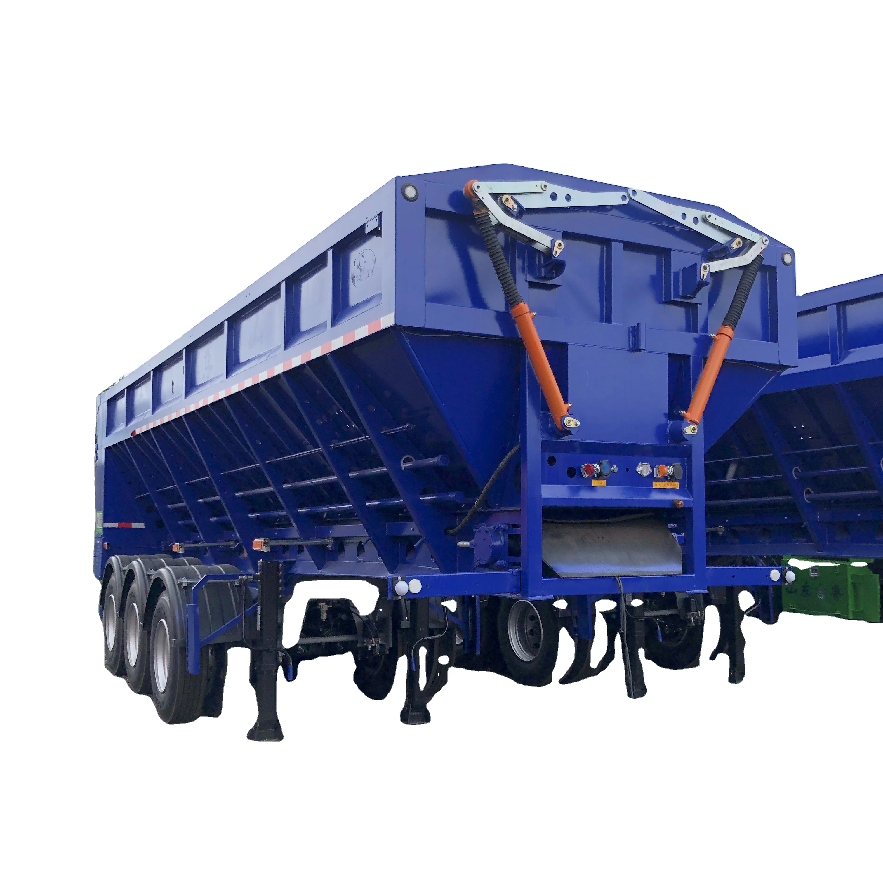 Trailers Hydraulic Cylinder 3 4 Axle 35 40 cubic meter U Shape Dump Tipping Tipper Semi Trailer