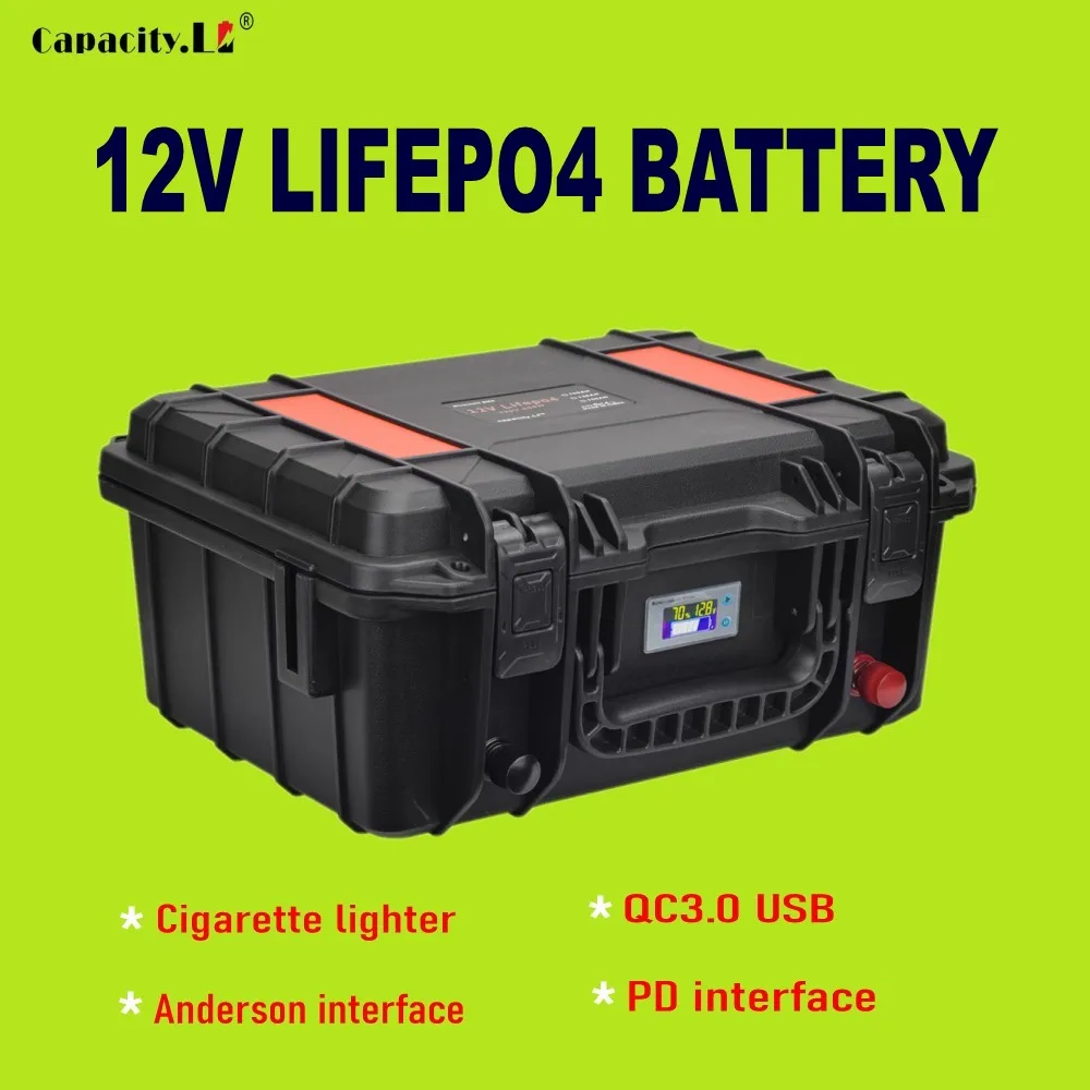 12V 120AH 150AH Lifepo4 battery pack with BMSfor RV Outdoor Marine waterproof Rechargeable Solar inverter battery