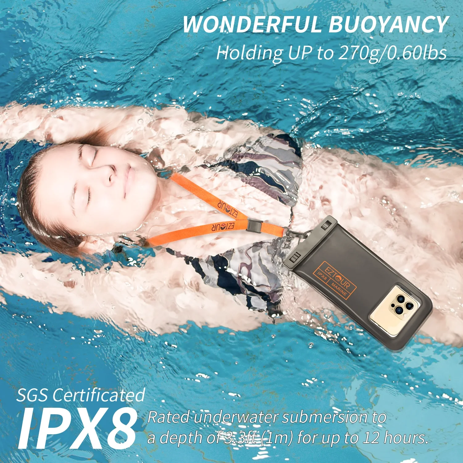 Customized Brand Floating Water Proof Phone Pouch, Waterproof Phone Case