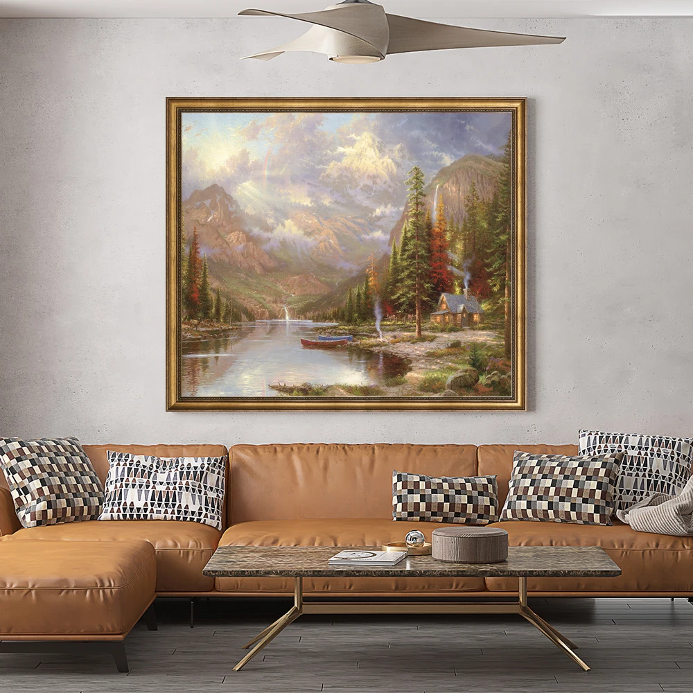 Canvas hand painting wall art modern wall picture flower oil painting