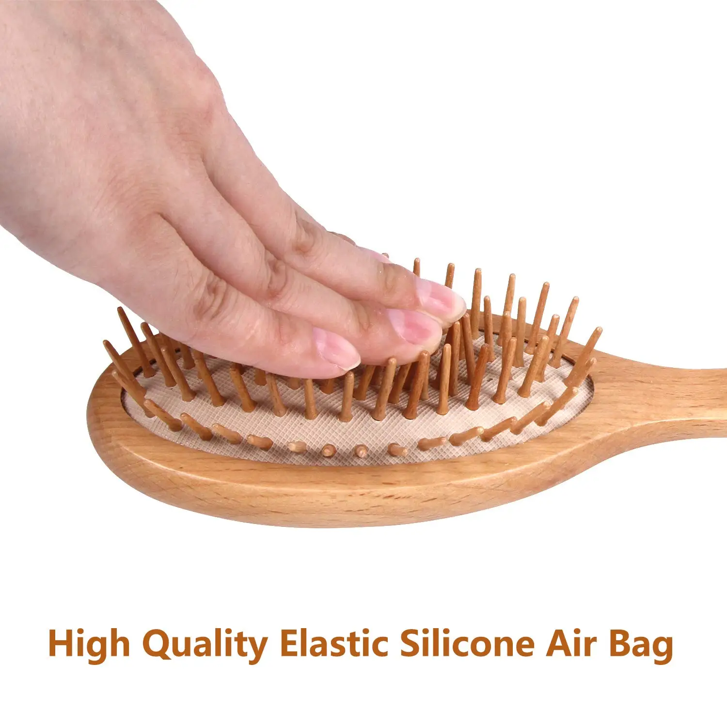 2022 Custom Wood Detangling Round Hair Massage Brushes Wholesale for Women