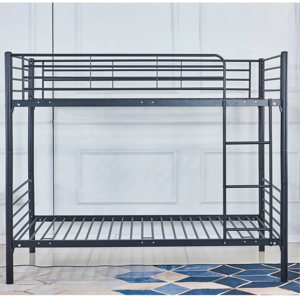 3FT High Bed with Twin Ladders and Safety Guardrail, High Sleeper & Household Space Saver, Metal Bunk Bed Loft Frame for Boys Gi